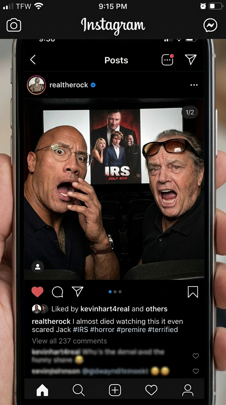 Sample sponsored post — celebrity reaction to IRS